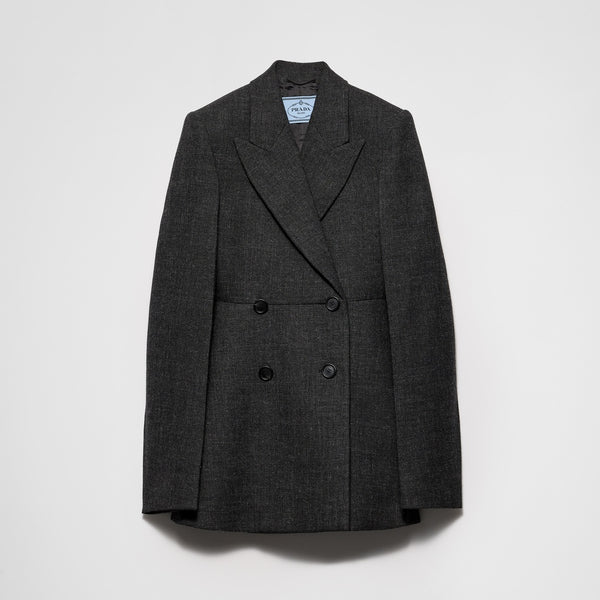 Double-breasted vintage-look rush stitch jacket