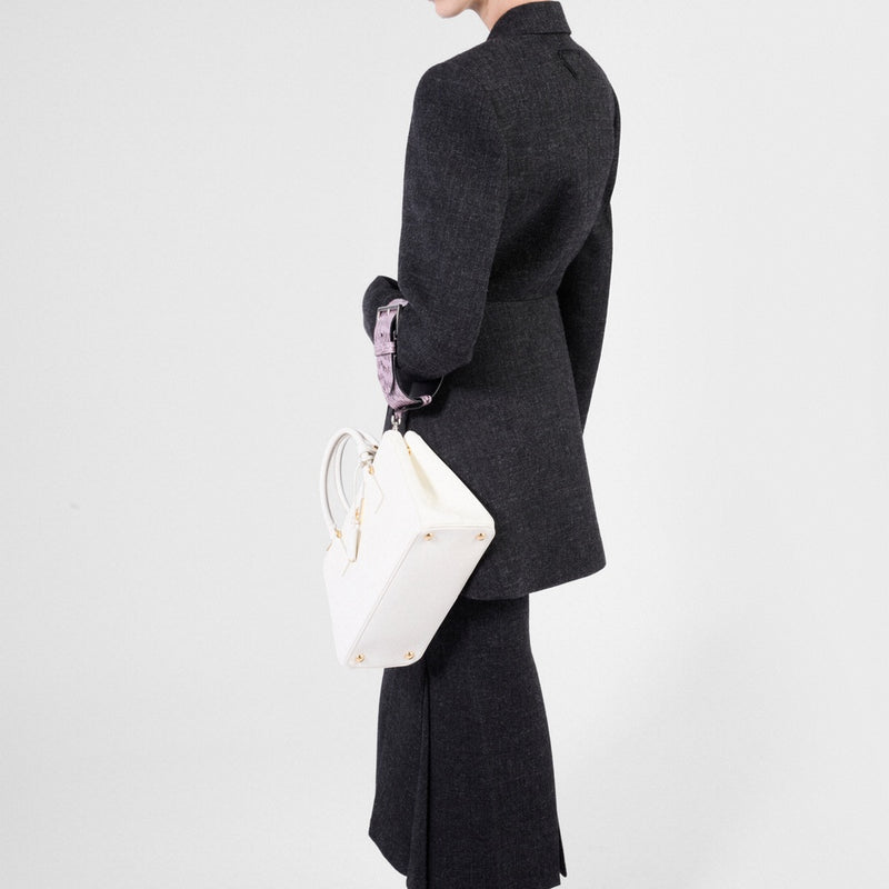 Double-breasted vintage-look rush stitch jacket