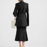 Double-breasted vintage-look rush stitch jacket