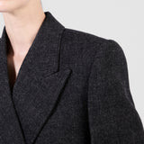 Double-breasted vintage-look rush stitch jacket