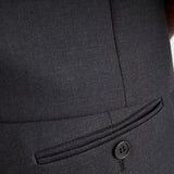 Wool gabardine pants with pin