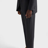 Wool gabardine pants with pin