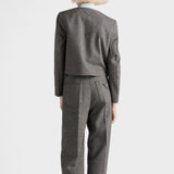 Prince of Wales check mouliné wool pants