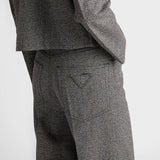 Prince of Wales check mouliné wool pants