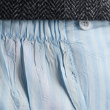 Striped silk pongé pants