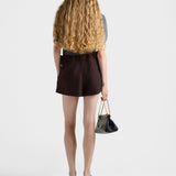 Chevron wool shorts