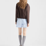 Cotton poplin shorts