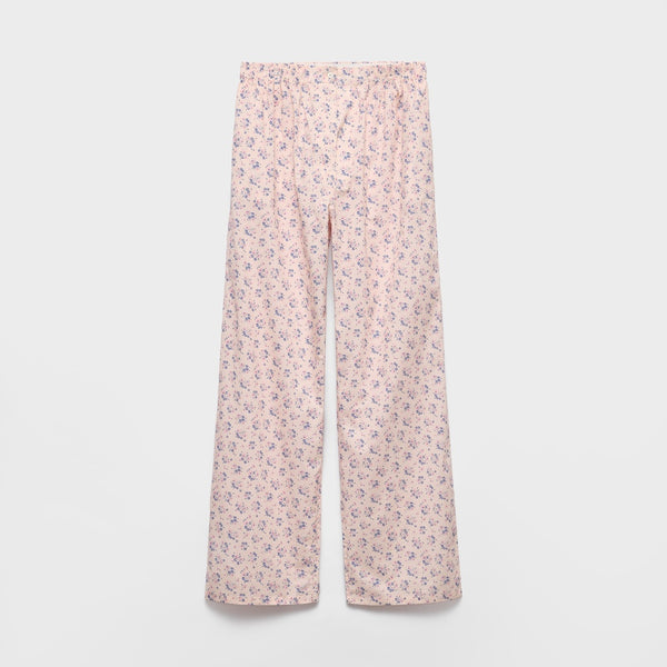 Floral print batiste pants