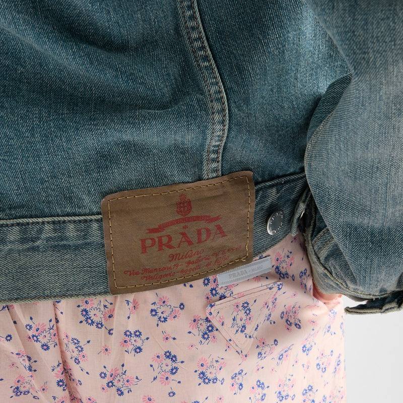 Floral print batiste pants