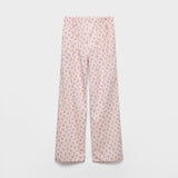 Floral print batiste pants