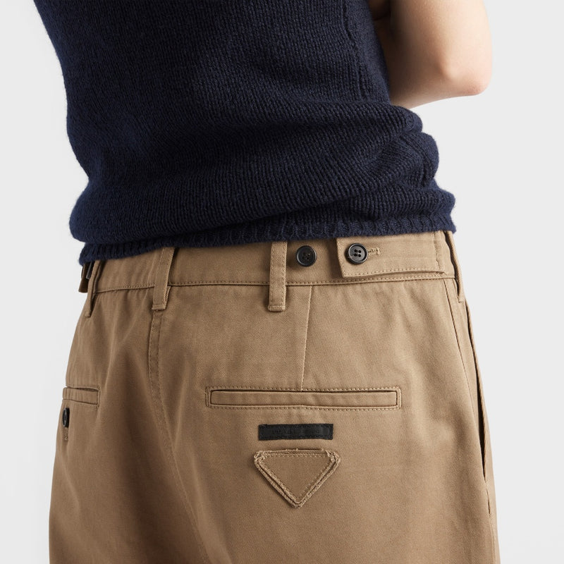 Wide-leg chino pants