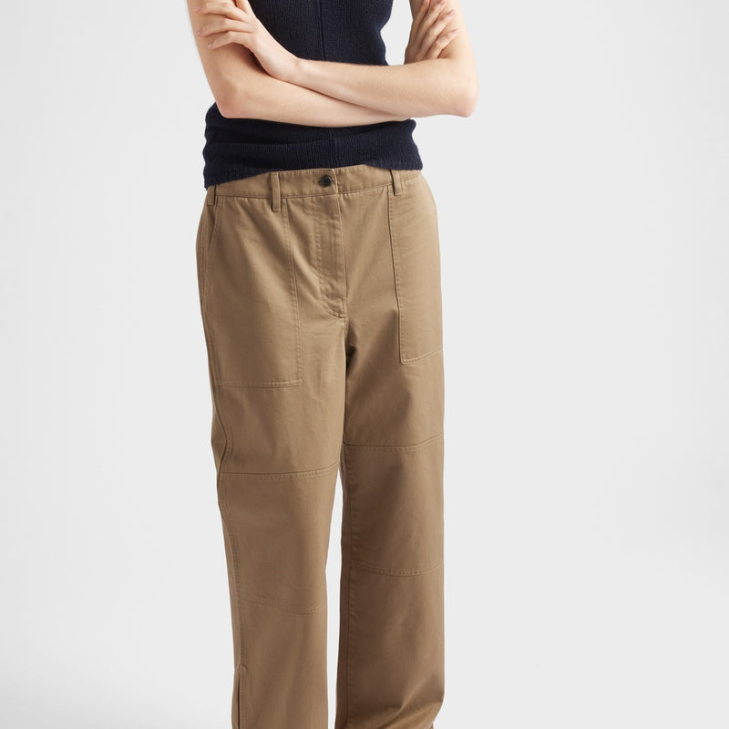 Wide-leg chino pants