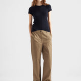Wide-leg chino pants