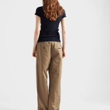 Wide-leg chino pants