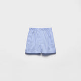 Striped poplin Bermudas