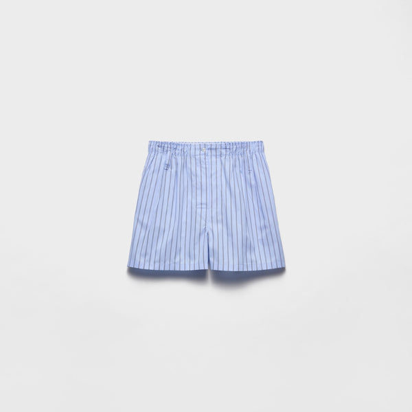 Striped poplin Bermudas