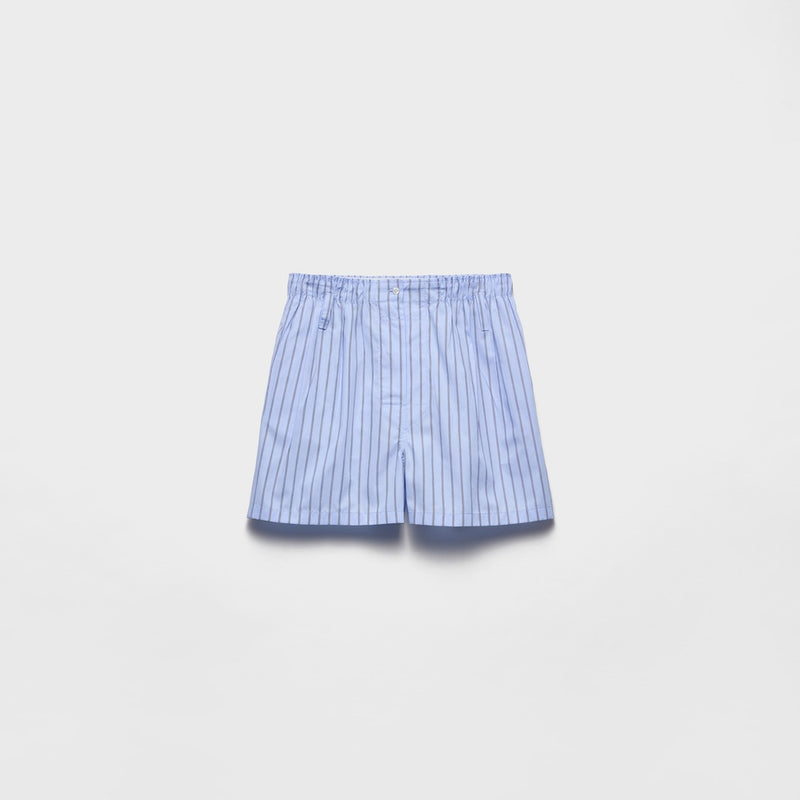 Striped poplin Bermudas