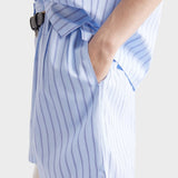 Striped poplin Bermudas