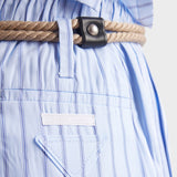 Striped poplin Bermudas