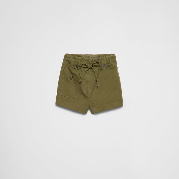 Washed chevron shorts