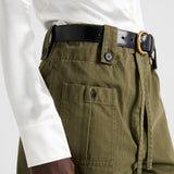 Washed chevron shorts