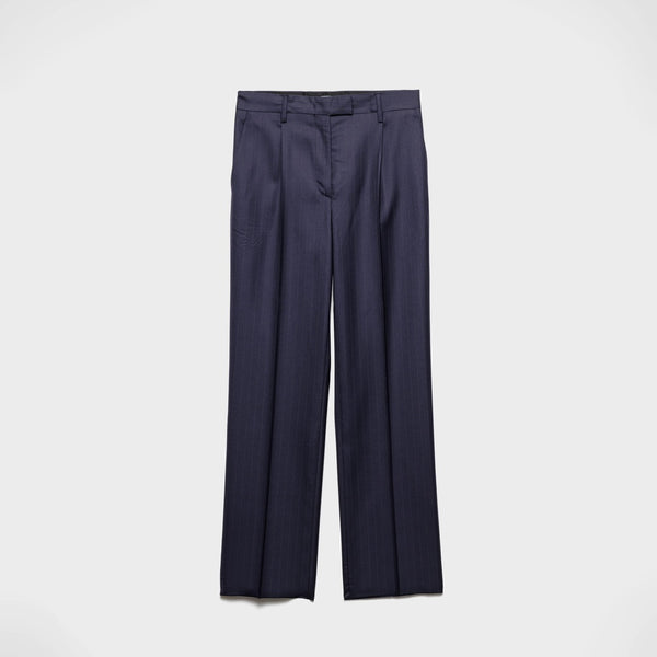 Wool pinstripe pants