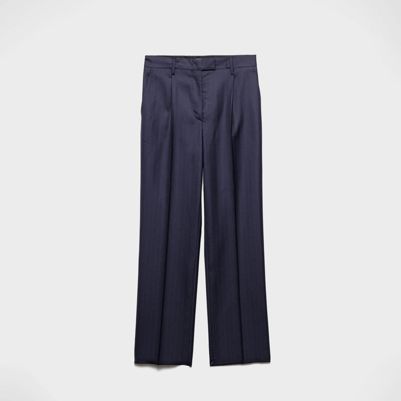 Wool pinstripe pants