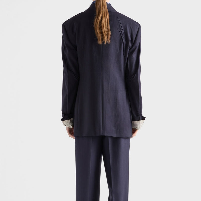 Wool pinstripe pants