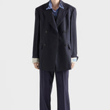 Wool pinstripe pants