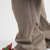 Technical wool pants with printed belt