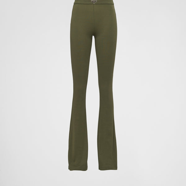 Ribbed knit cotton pants