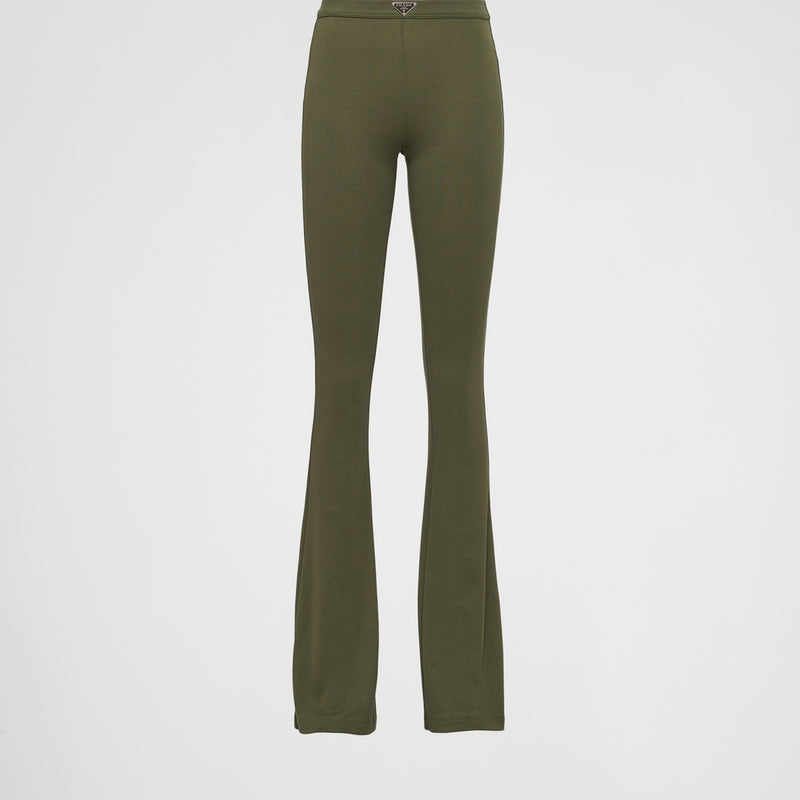 Ribbed knit cotton pants