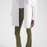 Ribbed knit cotton pants