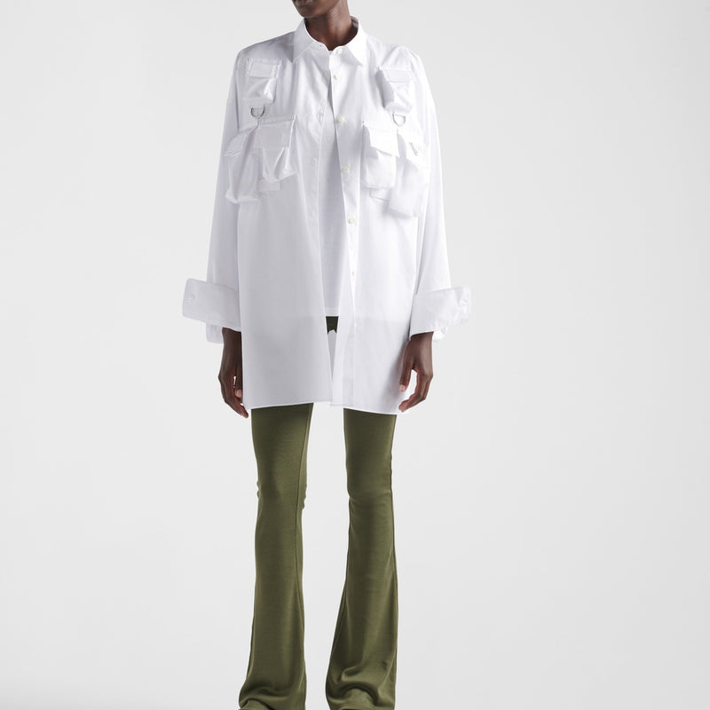 Ribbed knit cotton pants