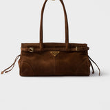 Prada Bonnie medium suede handbag