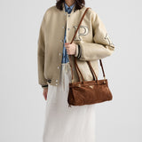 Prada Bonnie medium suede handbag