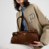 Prada Bonnie medium suede handbag