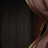 Large leather top-handle bag