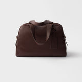 Large leather top-handle bag
