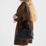 Medium leather top-handle bag