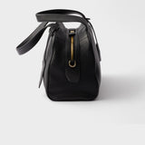 Medium leather top-handle bag