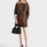 Medium leather top-handle bag