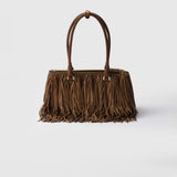 Prada Galleria medium suede bag with fringe