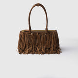 Prada Galleria medium suede bag with fringe