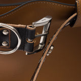 Prada Buckle large leather bag with studded belt