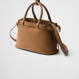 Prada Buckle small leather handbag with double belt