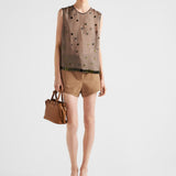 Prada Buckle small leather handbag with double belt