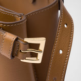 Prada Buckle small leather handbag with double belt