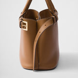Prada Buckle small leather handbag with double belt