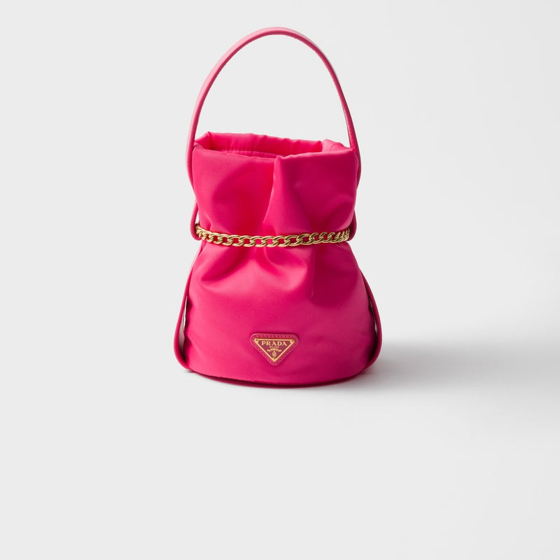 Prada Petit Sac Noir mini Re-Nylon and nappa leather bucket bag